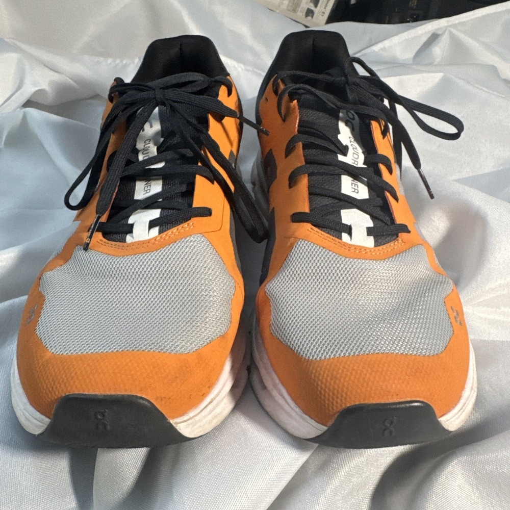 On Running Cloudrunner mens running shoes orange/gray Sz 12 - Picture 2 of 8